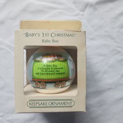 Vintage Hallmark Baby Boy 1st Xmas 1984