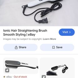 Ionic Hair Straightening Brush Smooth Styling