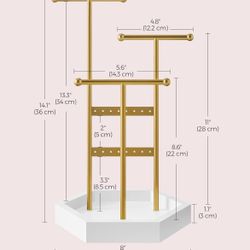 SONGMICS Jewelry Holder 3 Tiers and 1 Tray Jewelry Display Stand