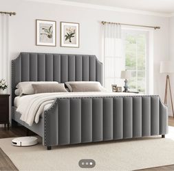 Garvee Upholstered Bed Frame King Size