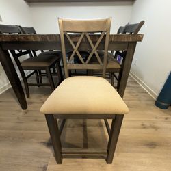 Ashley’s  Marble Dining Table Set