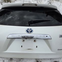 08-13 TOYOTA HIGHLANDER TAILGATE HATCH TRUNK LID POWER LIFT W/CAMERA - WHITE