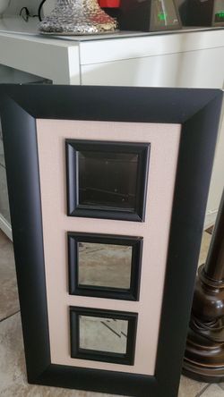 Dark Brown and Beige Mirror