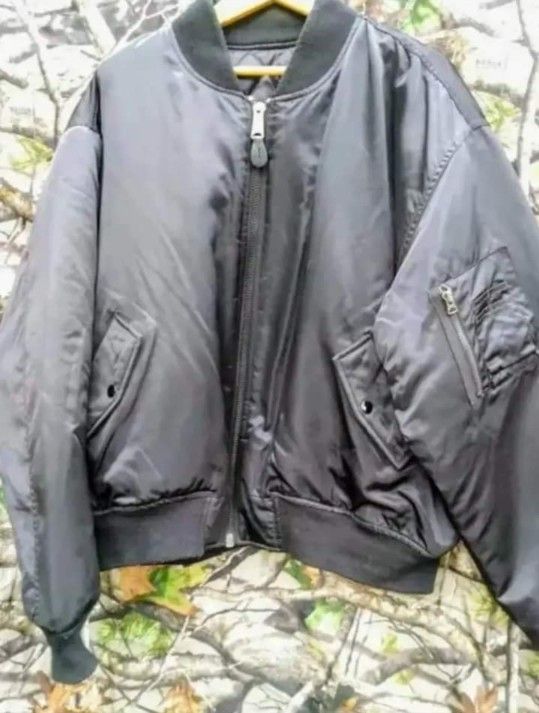 Mens XL Game Sportswear Ltd Bomber Jacket with Fish logo reversible