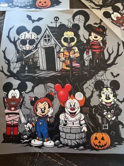 Disney / horror / Mickey / Halloween / heat transfers/ shirt /sweater / Camisas
