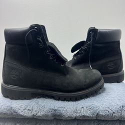 Timberland Men’s 6” Premium Black Boots – Size 10