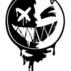 Smiley face window decal sticker