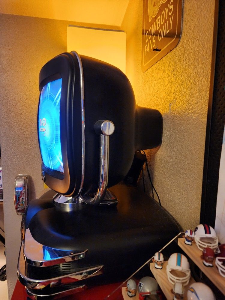 Super Rare 13in Astro Retrovision CRT TV (2004) Modern Philco Predicta Replica With DVD. Retro Gaming Tv.