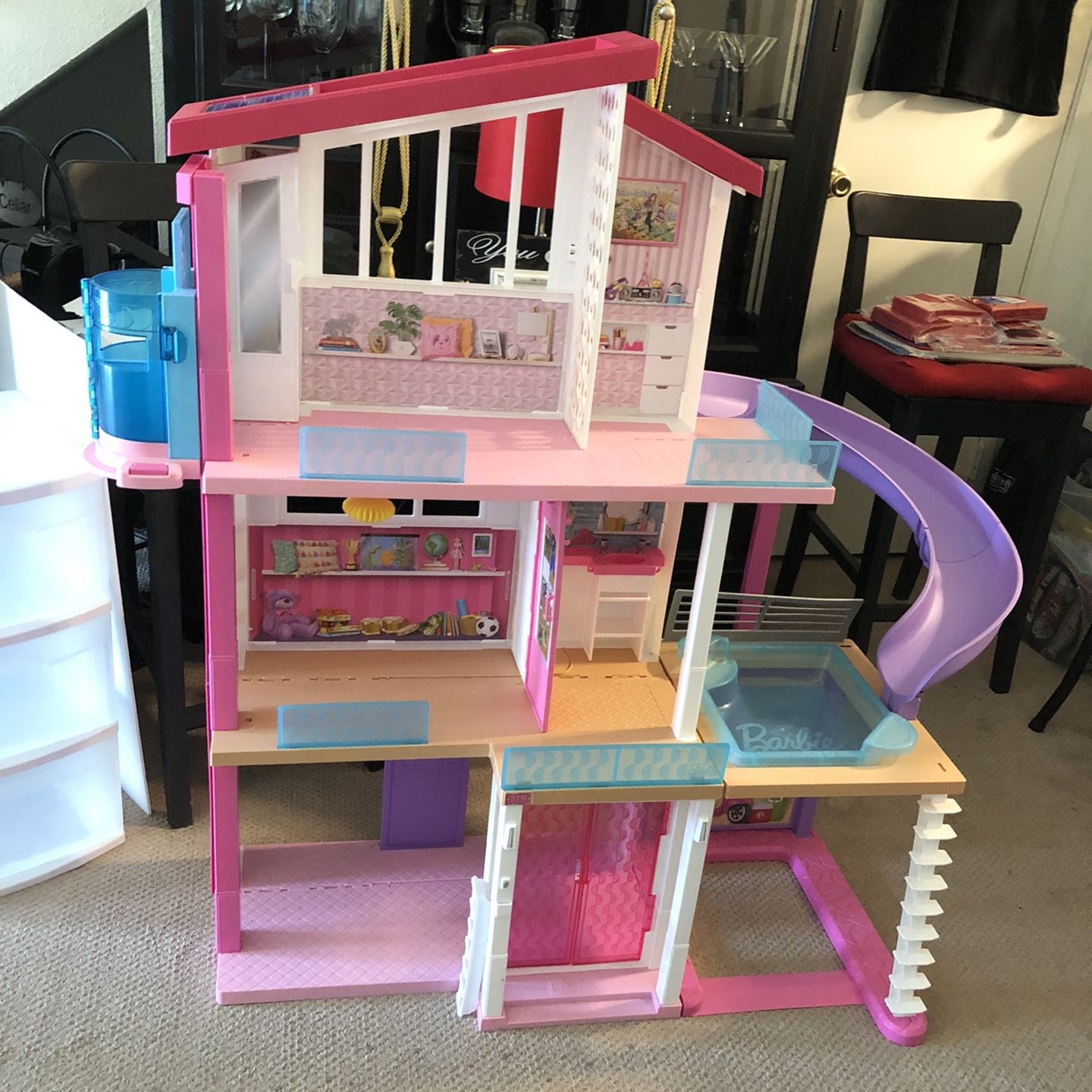 Barbie Dreamhouse 46.5 inch Dollhouse with Elevator, Pool, Slide