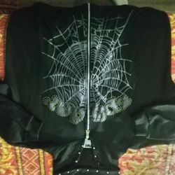 Men's Spider Zip Up Hoodie