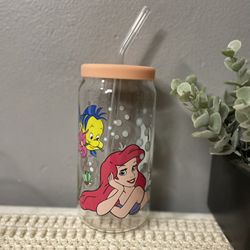 Little Mermaid Glass Cup