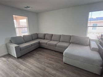 Grey U sectional