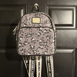 Disney Loungefly Mini Mickey Mouse Grey/Black Backpack 