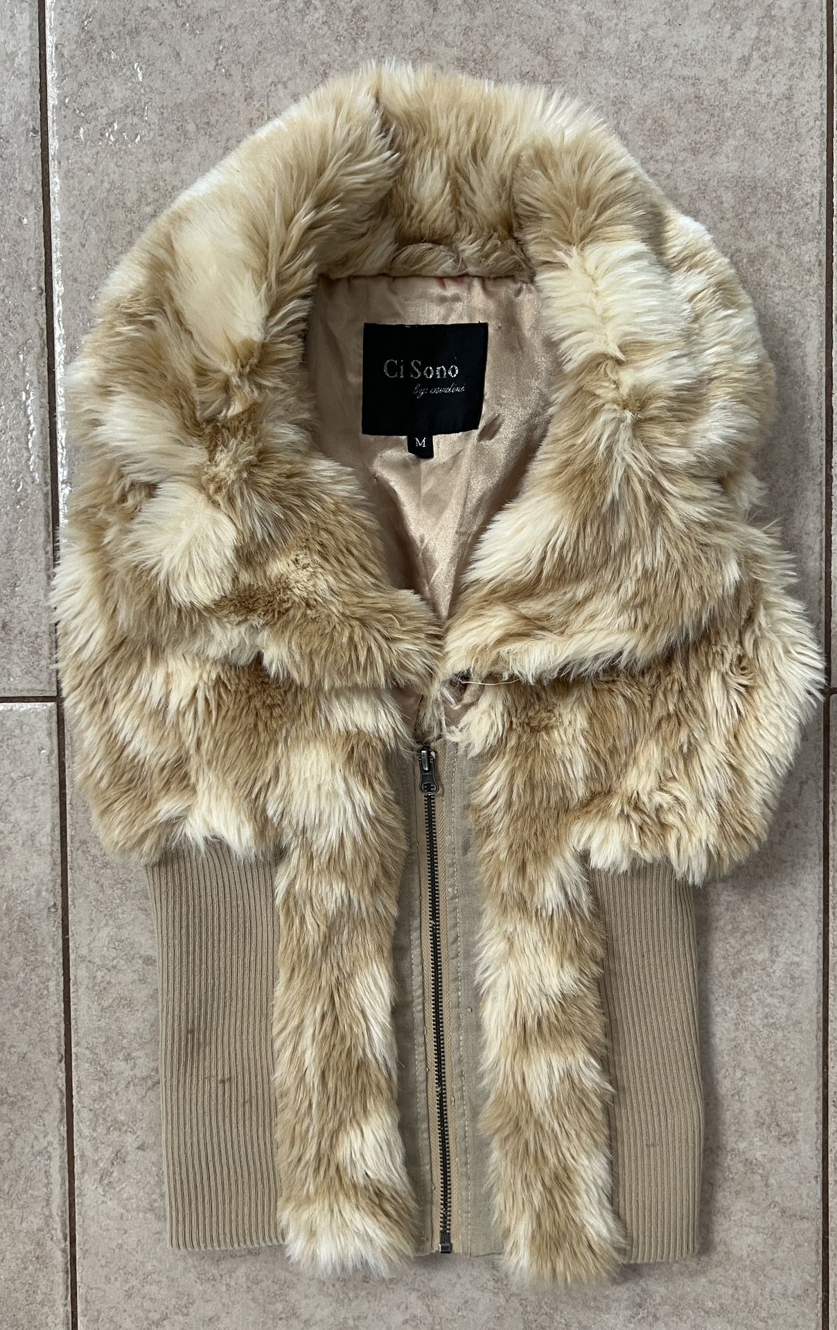 Vest LGB If Six Was Nine Style Faux Fur Zip Vintage Jacket Japanese Brand LGB, Size S