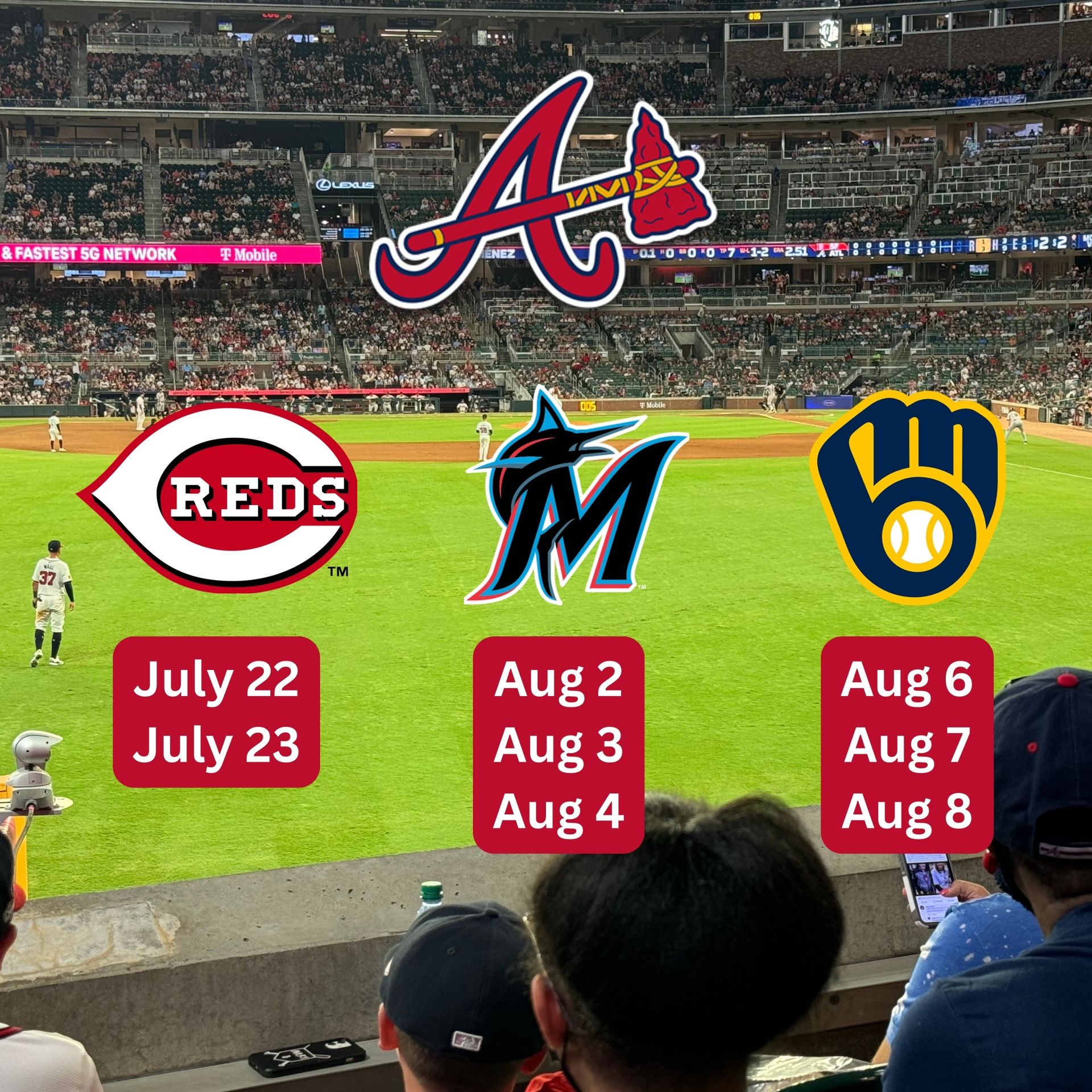Braves vs Reds, Marlins, Brewers