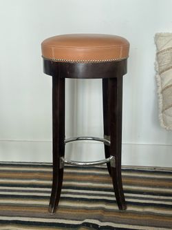 Chelini Bar Stools with leather top by Michele Bonan