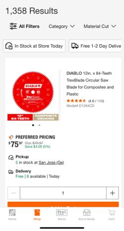 DIABLO12in. x 84-Teeth TrexBlade Circular Saw Blade for Composites and Plastic
