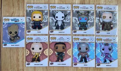 Funko POP! Upper Deck Marvel Trading Cards Lot of 9
