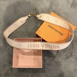 Louis Vuitton Pink Logo Jacquard Bandouliere Shoulder Strap *AUTHENTIC*