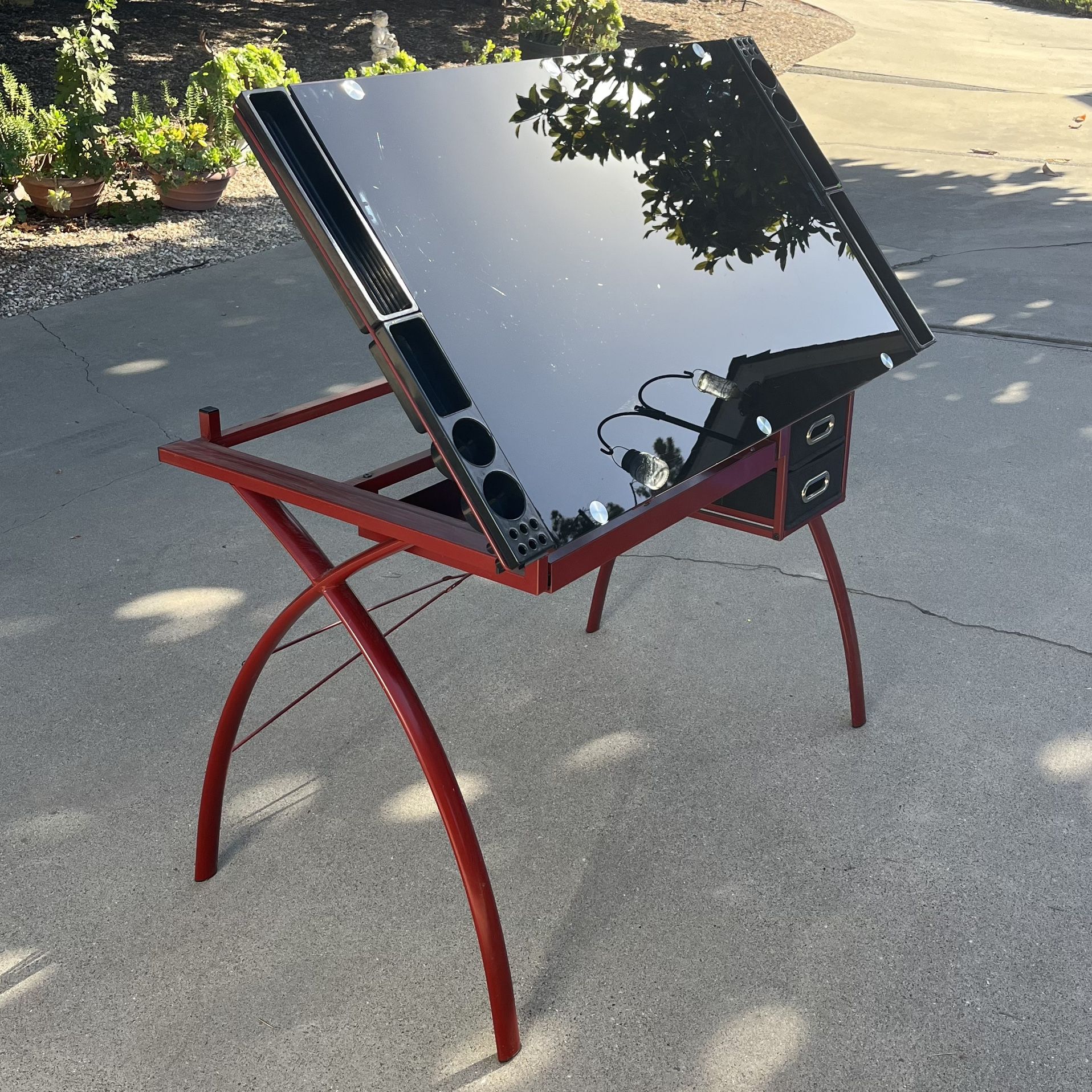 Drafting, Crafting, Drawing Table (Adjustable Glass Top)