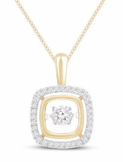 Two Tone Gold Dancing Diamond Necklace