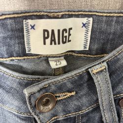 Paige Jeans Verdugo Ankle Size 25 Skinny Jeans Dark Wash Distressed