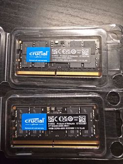 Lot of (2) 16GB DDR5 SODIMM RAM sticks