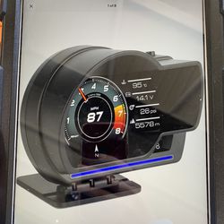 Car Head Up Display,OBD2 GPS Smart Gauge Car HUD Speedometer Turbo RPM Alarm for Car Truck@M2