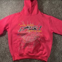 🔥 Pink Spider Worldwide Web Hoodie 🕷️💖 – Size [Size Small]