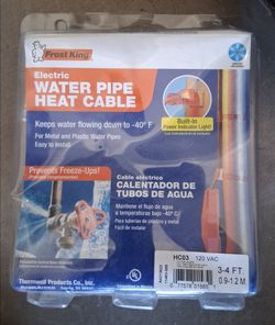 Frost King water pipe heat cable