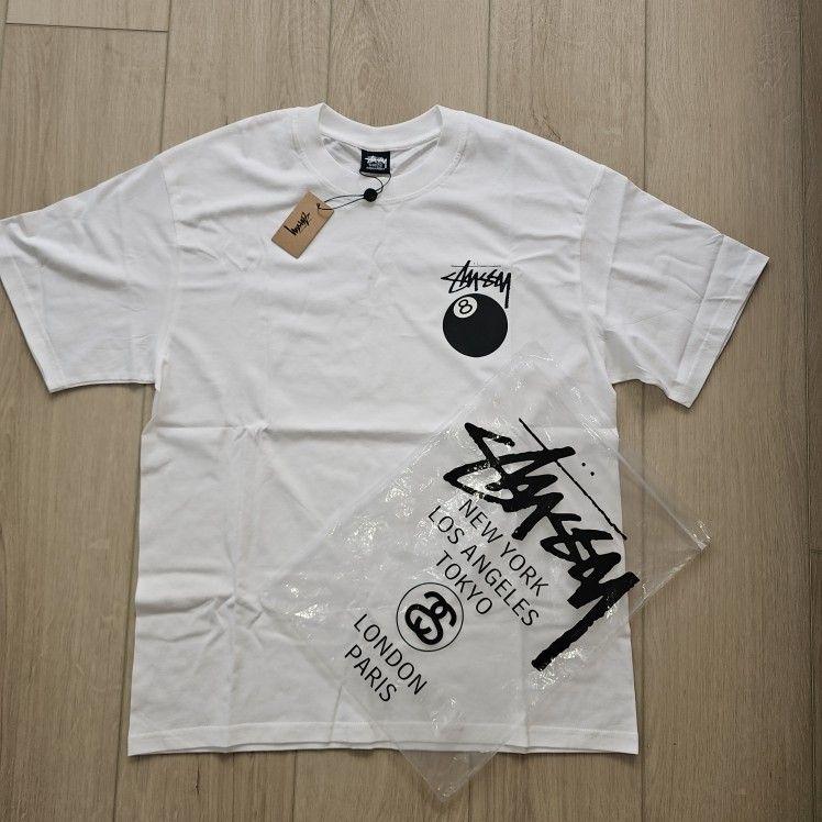 Stussy Iconic 8 Ball White Shirt (NEW)