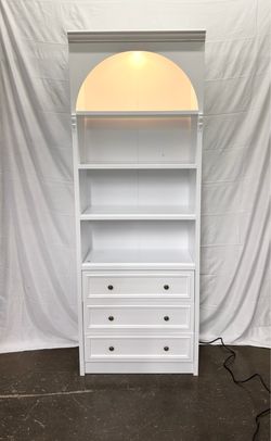 86.6 in. Accent Storage Cabinet with 4 Shelves, 3 Drawers, White  *Delivery Included*