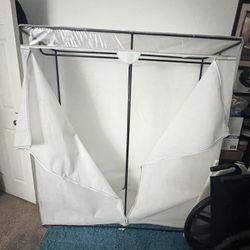 60” Wide - White Portable Garment Rack