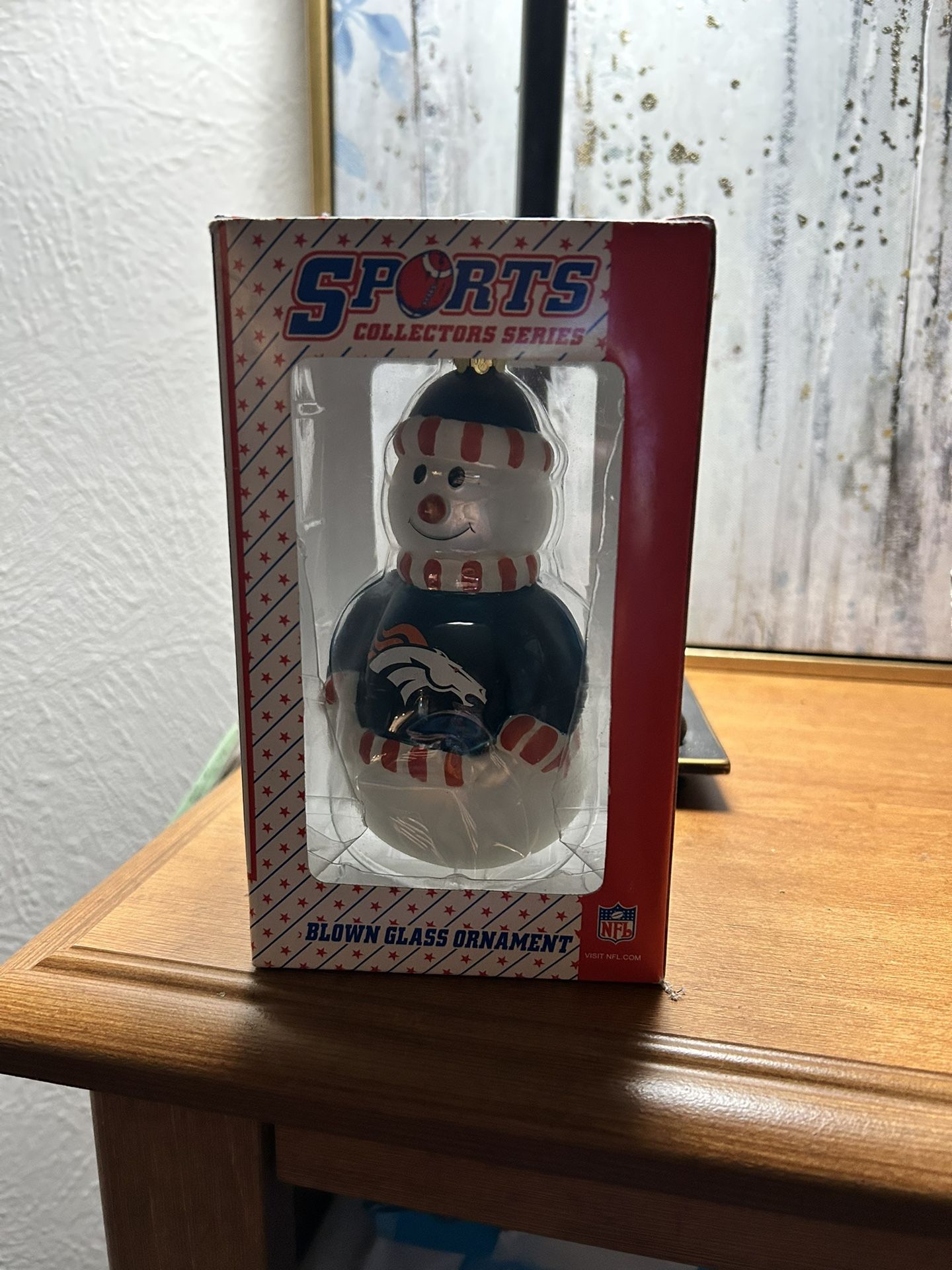 Glass Ornament  ( Broncos )