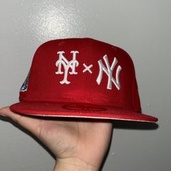New York Yankees X New York Mets Red Subway Series 7 1/4