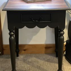 Vintage Wood End Side Table