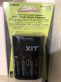 4AA Ultra high capacity rechargeable battery kit