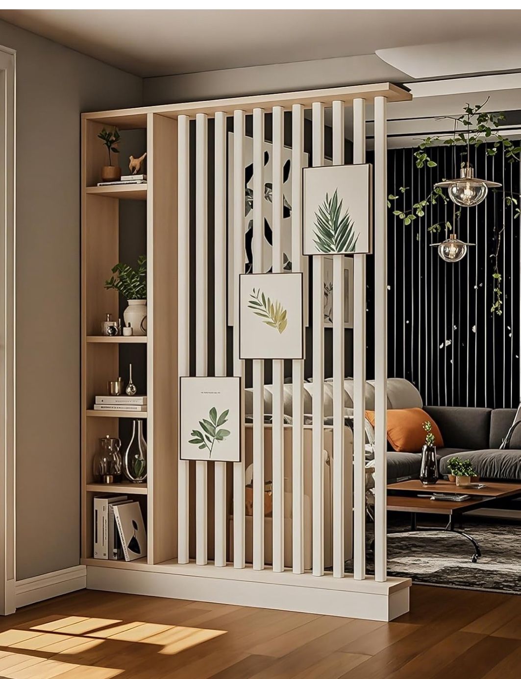 Wall Room Divider, Storage Cabinet