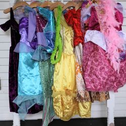 Toddler Girl Disney Princesses Dress Up / Halloween Costumes - Rapunzel, Belle, Little Mermaid, Moana, Aurora, Etc. (4T - 6T)