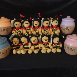 10 Disney Store Plush Beanie Babies $5 each.🍯🐝 Winnie The Pooh