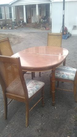 Wood Dining table with four chairs