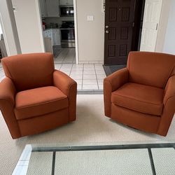 Swivel Rocking Chairs (set of two)