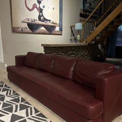 11ft Leather Couch 