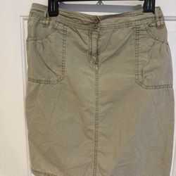 The Dalia Collection Women's Khaki Skirt in size 14 