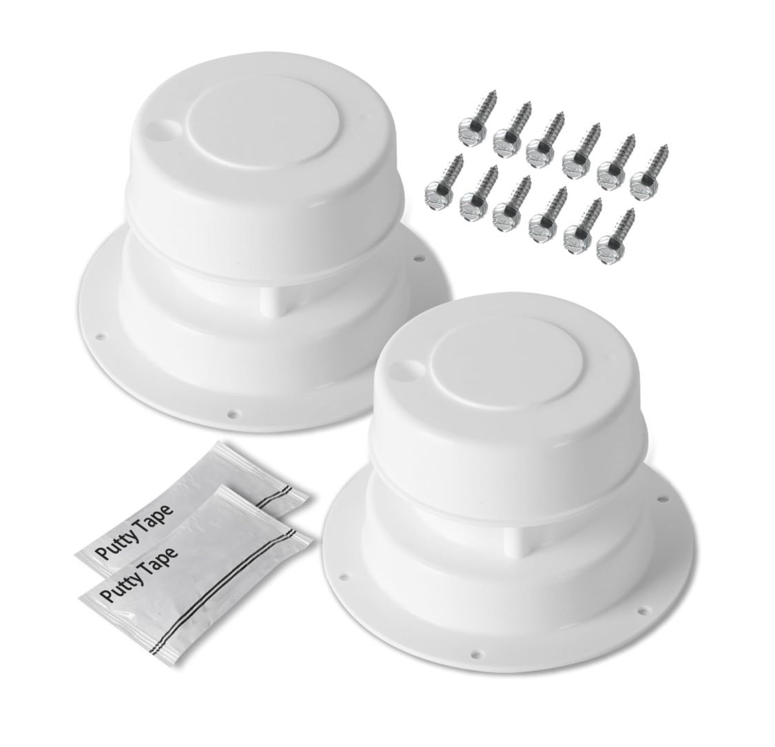 RV Camper Travel Trailer Roof Vent Cover 2 Pack with Putty Tape