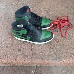 Jordan Retro 1 Green Black Shoes 