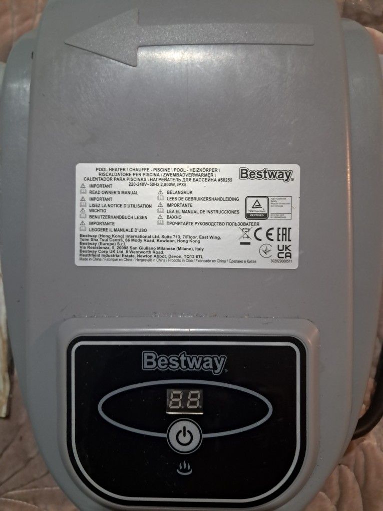 Pool Heater And Pump By BestWay. Model 58259
