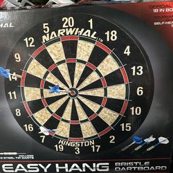 Narwhal Easy Hang Bristle Dartboard 