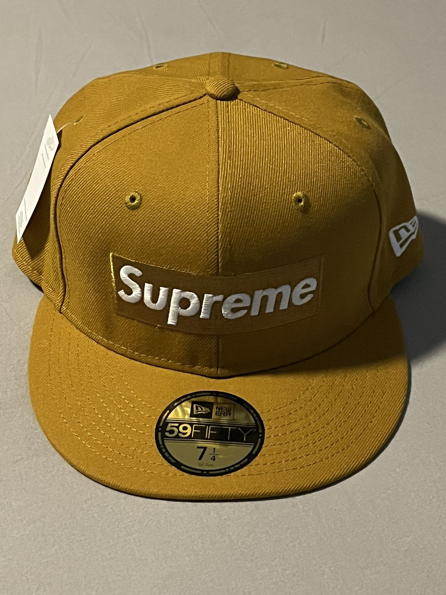 Supreme Champions Box Logo Wheat New Era 59fifty Fitted Hat SS21 DS