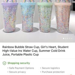 GIRLS rainbow tumblers $2